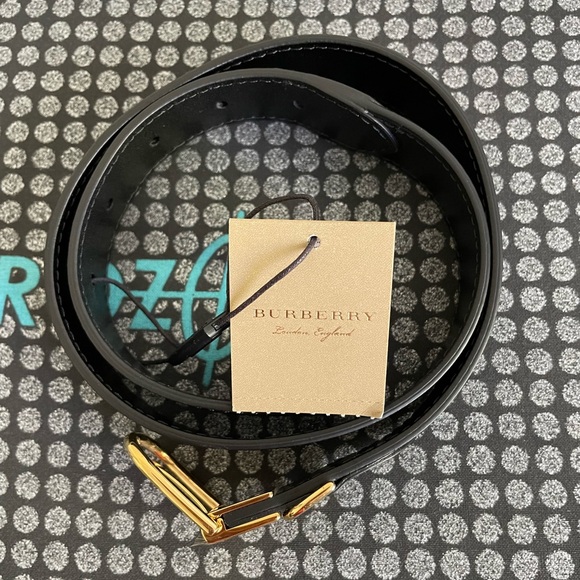 Burberry Black Leather Belt Small - Picture 1 of 4